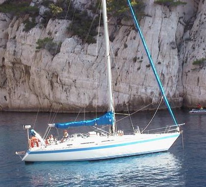 Centurion 42 sailboat under sail