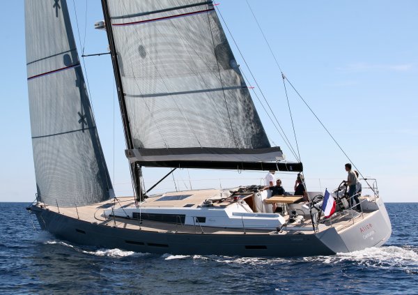 Centurion 57 sailboat under sail
