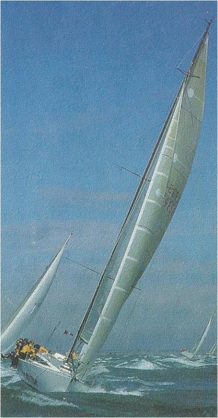 Channel 36e37 sailboat under sail