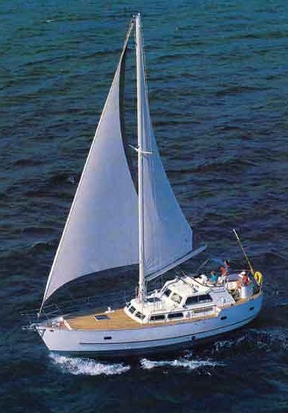 Cheoy lee 43 ms sailboat under sail