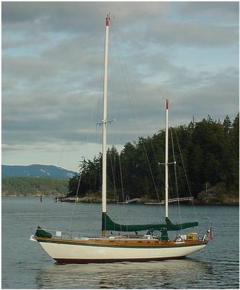Offshore 47 cheoy lee sailboat under sail