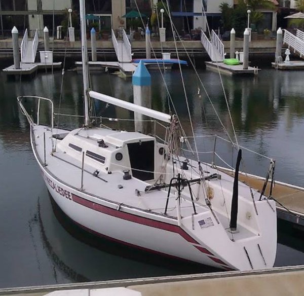 Cf 27choate 27 sailboat under sail