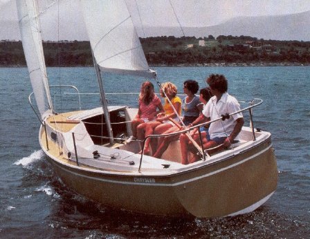 Chrysler 20 sailboat under sail