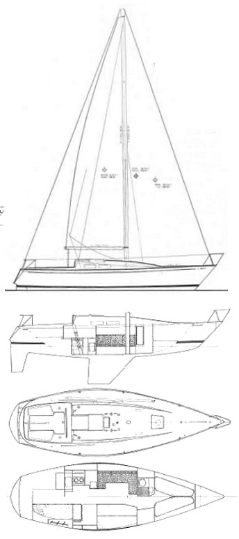 Cirrus 34 ton frers sailboat under sail