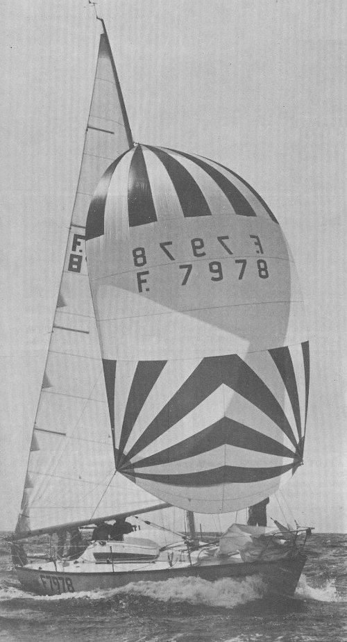 Club 86 sailboat under sail