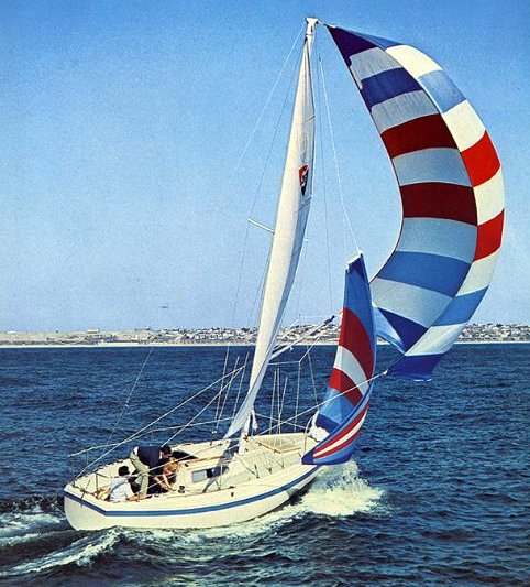 Columbia 26 mk 2 sailboat under sail