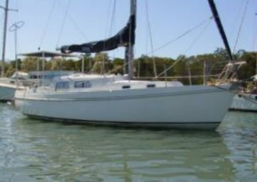 Columbia 27 sailboat under sail