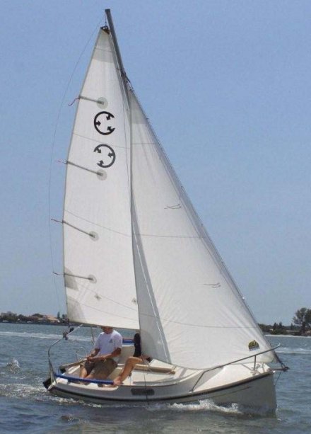Com pac legacy sailboat under sail