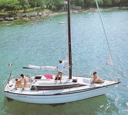 Comet 1000 sailboat under sail