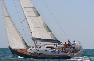 Comet 45 s sailboat under sail