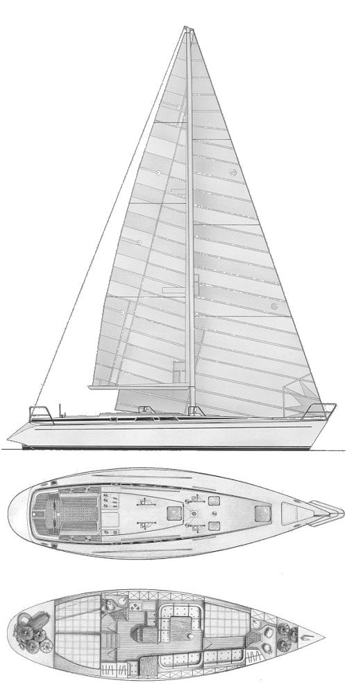 Comet 460 sailboat under sail