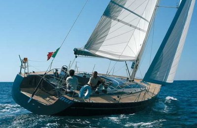 Comet 50s sailboat under sail