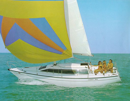 Comet 850 sailboat under sail