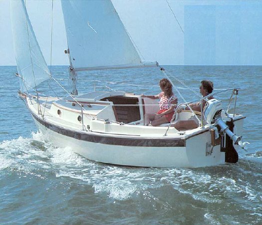 Com pac 19 mk 2 sailboat under sail
