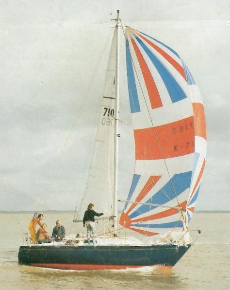 Contessa 28 sailboat under sail