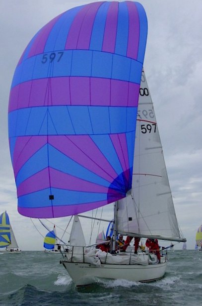 Contessa 32 sailboat under sail