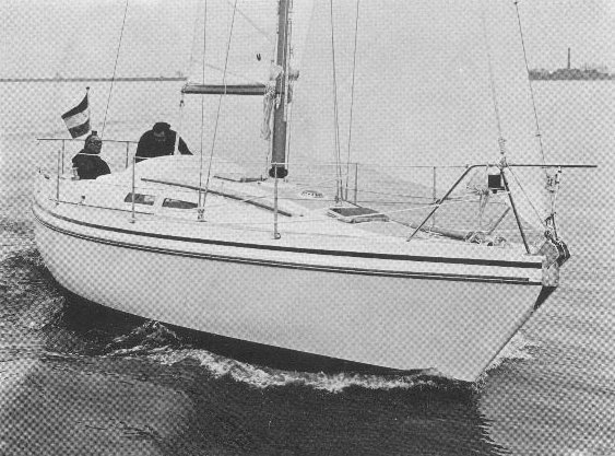 Contest 30 sailboat under sail