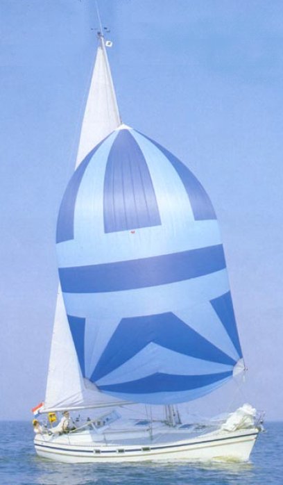 Contest 35 sailboat under sail