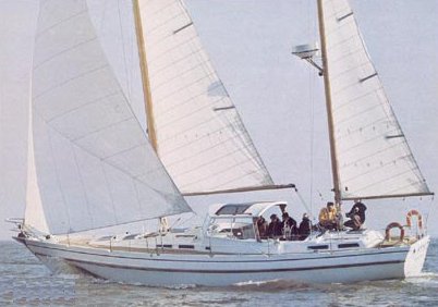 Contest 48 sailboat under sail