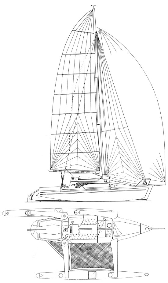 Contour 30 sailboat under sail