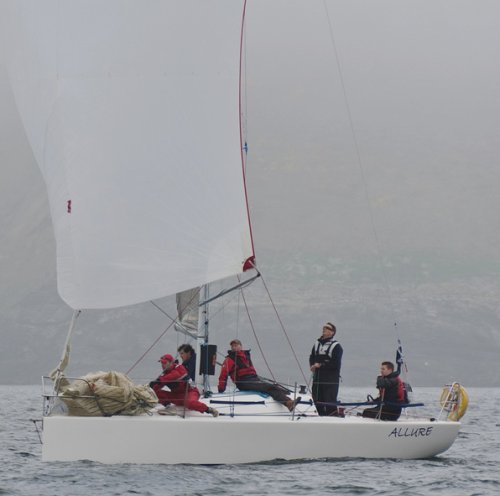 Corby 25 sailboat under sail