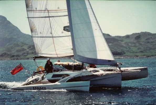Corsair F27 sailboat under sail