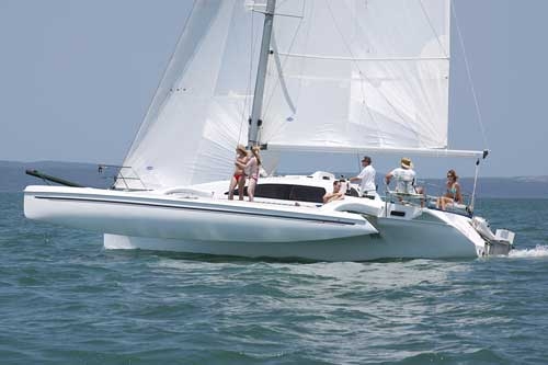 Corsair 36 sailboat under sail