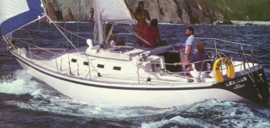 Cs 36 sailboat under sail