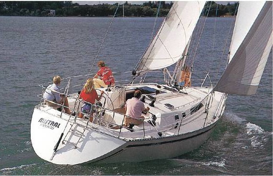 Cs 40 sailboat under sail
