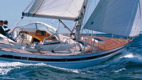 Najad 391 sailboat under sail