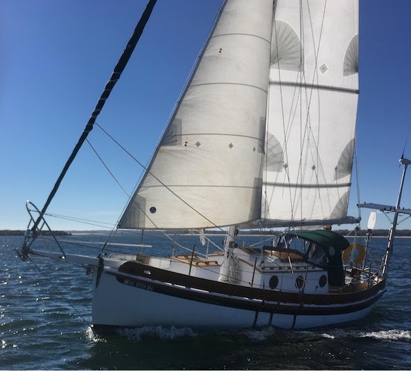 Falmouth cutter 26 sailboat under sail