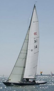 Daring sailboat under sail