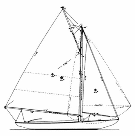 Dark harbor 12 12 sailboat under sail