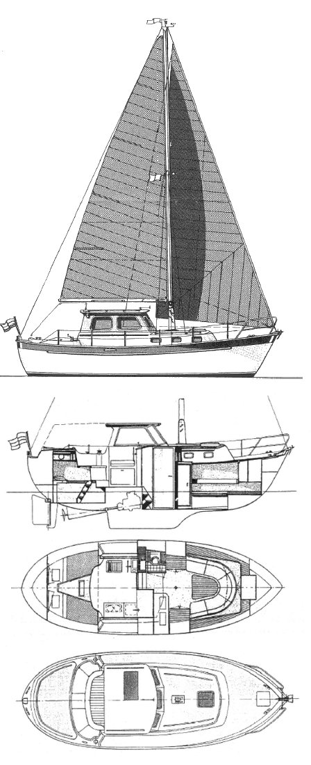 Dartsailor 27 sailboat under sail