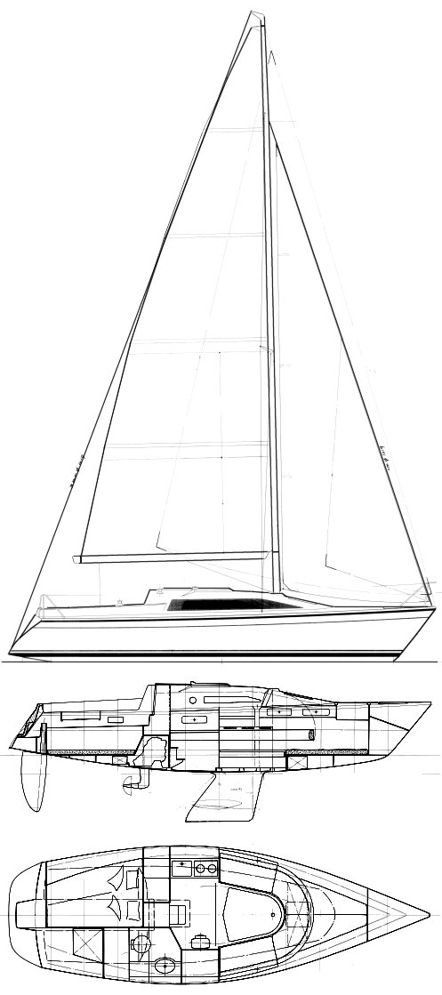 Dehler 28 sailboat under sail