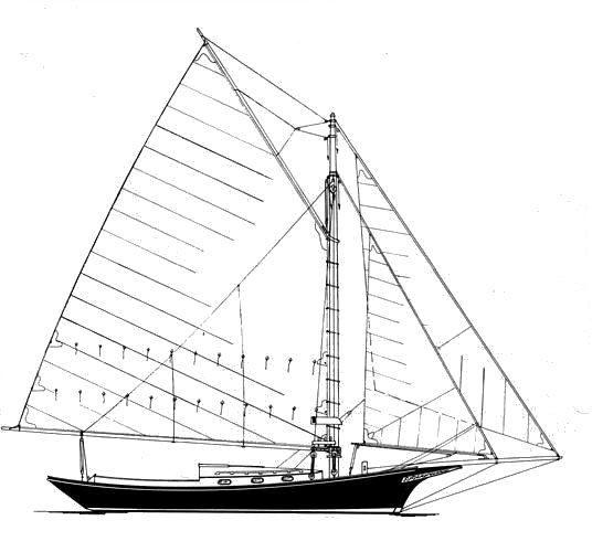 Dictator 31 sailboat under sail