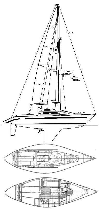 Dione 98 sailboat under sail