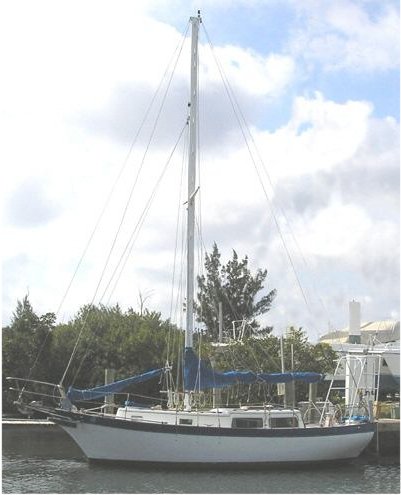Downeaster 32 sailboat under sail