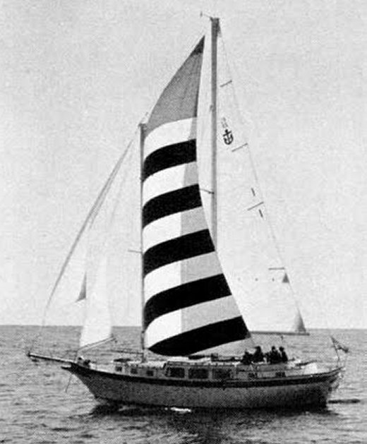 Downeaster 45 sailboat under sail