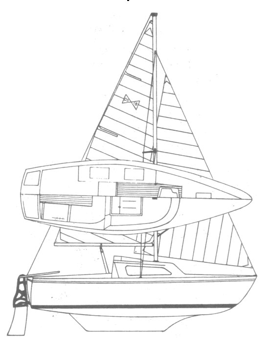 Ds 18 sailboat under sail