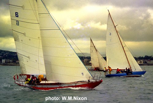 Dublin bay 24 sailboat under sail