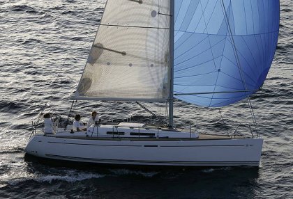 Dufour 34 performance sailboat under sail