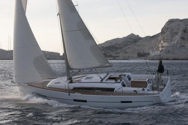 Dufour 410 grand large sailboat under sail