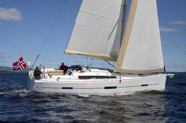 Dufour 412 grand large sailboat under sail
