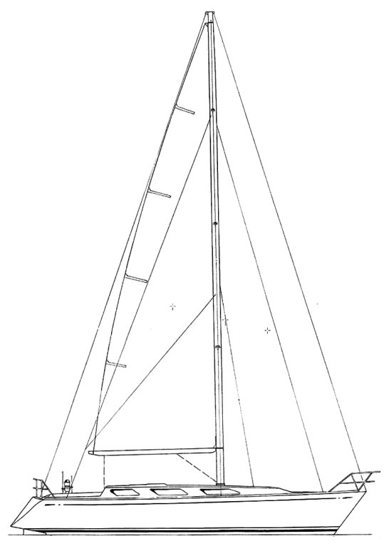 Dufour 42 ss sailboat under sail