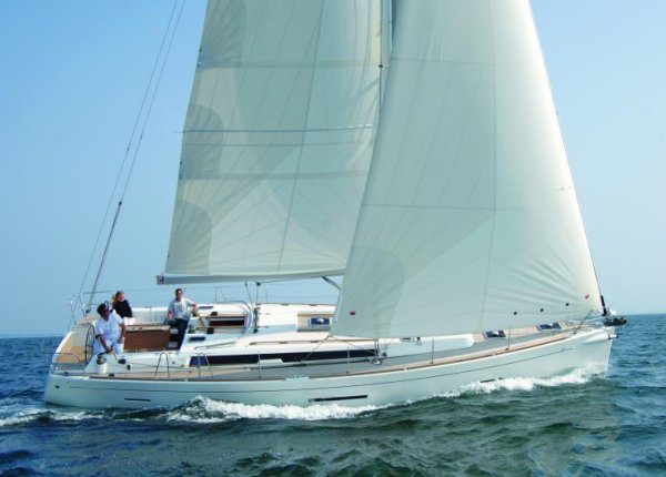 Dufour 450 grand large sailboat under sail