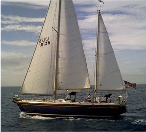 Dufour sortilege 41 sailboat under sail