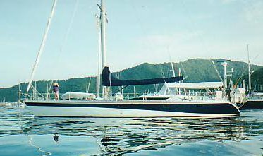 Dynamique 63 sailboat under sail