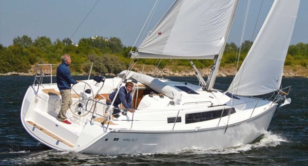 Bavaria easy 97 sailboat under sail