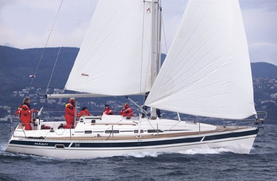 Elan 36 sailboat under sail